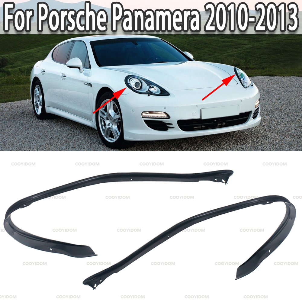 Faixa de vedação de borracha para farol de carro, faixa decorativa para porsche panamera 2010 2011 2012 2013