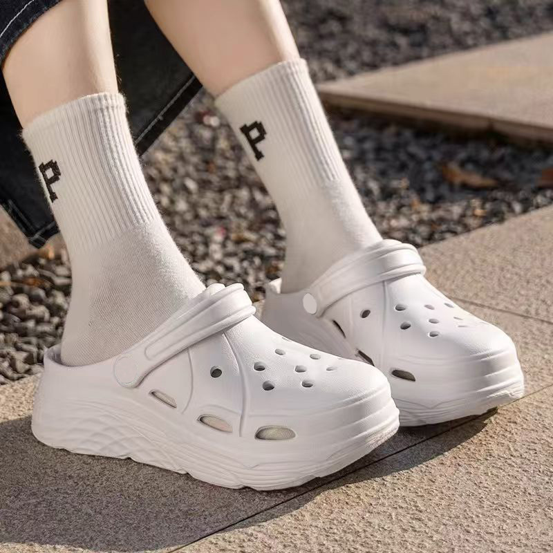 Sepatu Clog Wanita Desain Sederhana Modis untuk Luar Ruangan, Cocok untuk Rumah, Pantai, Santai, Sandal Nyaman