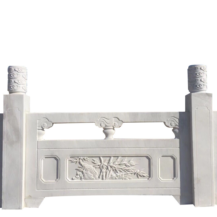 Barandilla de mármol, balaustres de piedra, barandillas decorativas de mármol para casa de alta gama, barandilla de balcón de mármol blanco