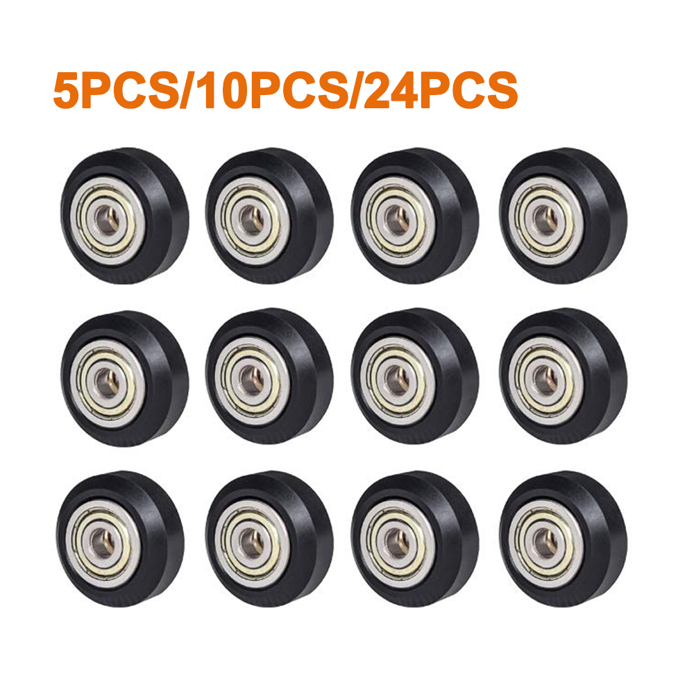 5/10/24PCS CNC POM Wiel Pom Katrol Wiel Met 625ZZ Spanrol Gear Passieve Ronde Wiel Perlin Wiel voor Ender 3 CR10 Profiel