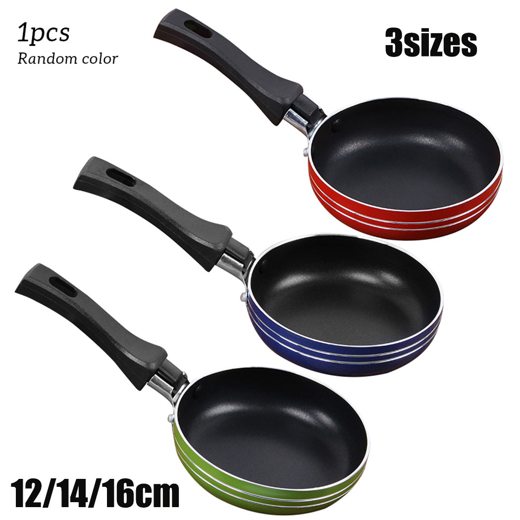 12cm/14cm/16cm/18cm ミニフライパン ノンスティック スチール製 フライパン 鍋 ソースパン ランダムカラー 調理器具 キッチン用品