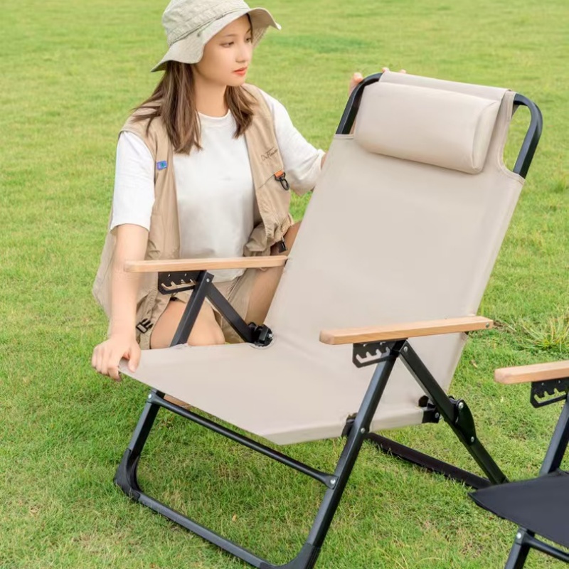 Nueva silla Kermit mejorada, silla plegable de ángulo ajustable de 5 engranajes, sillas con respaldo alto para acampar al aire libre, silla de pesca reclinable para jardín