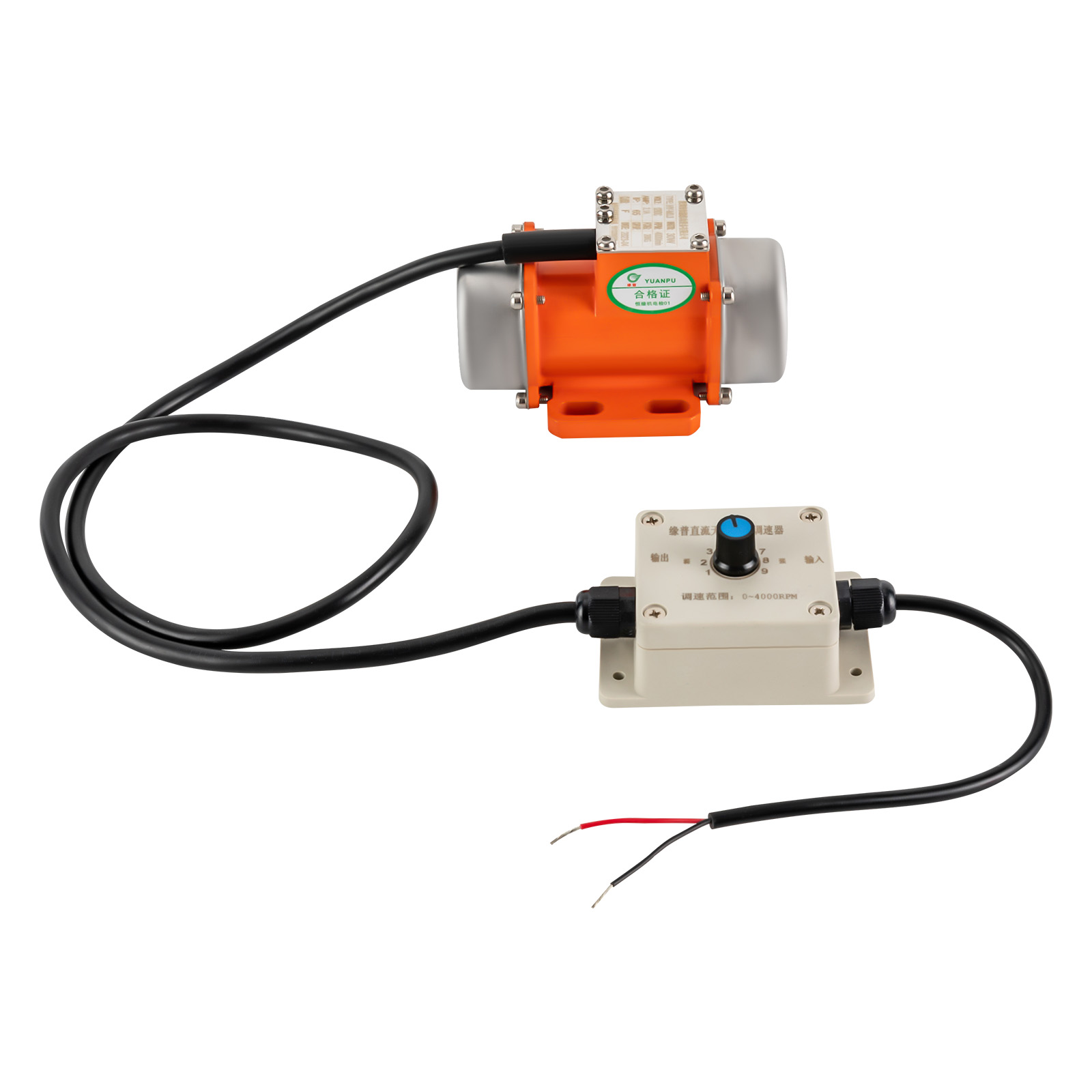 30W elektrische trillingsmotor Betonvibrator Borstelloze gelijkstroommotor Verstelbare excitatiekracht en snelheid 12V / 24V 0-4000rpm