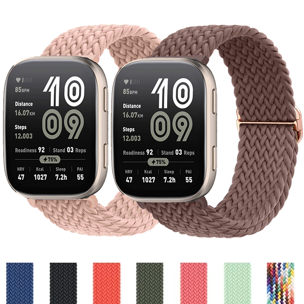 Плетеный ремешок-петля Solo для Amazfit bip 6/5/Balance/GTS/4/2e/Mini/3/GTR/4/2/3/Pro/20 мм 22 мм браслет для часов correa huawei gt ремешок