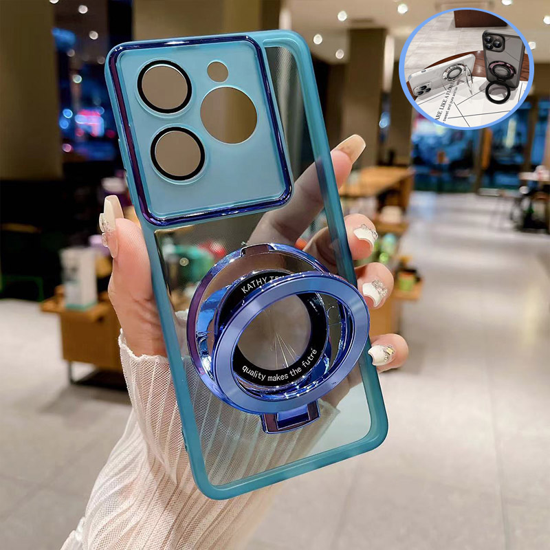 Magnetische Ring Beugel Houder Telefoon Case op voor Xiaomi Redmi Note 13 9 8 7 13C 12C 11 10 12 13 Pro Plus Turbo 3 Transparante Cover