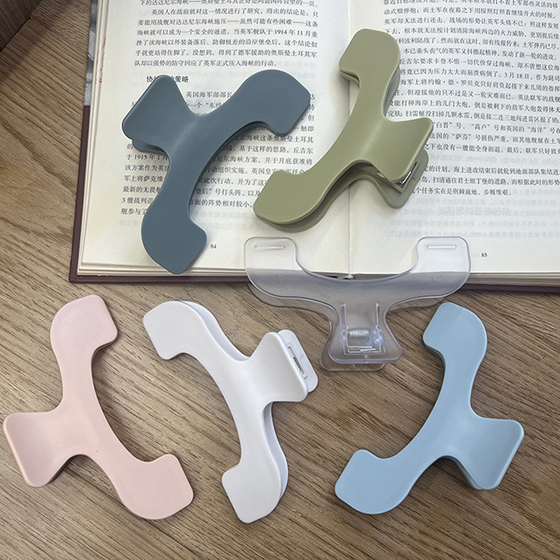 Clips de livre fixes simples, 1 pièce, support de Page Transparent givré pour outil de lecture, Clip pour mémo, accessoires de bureau, porte-notes pratique