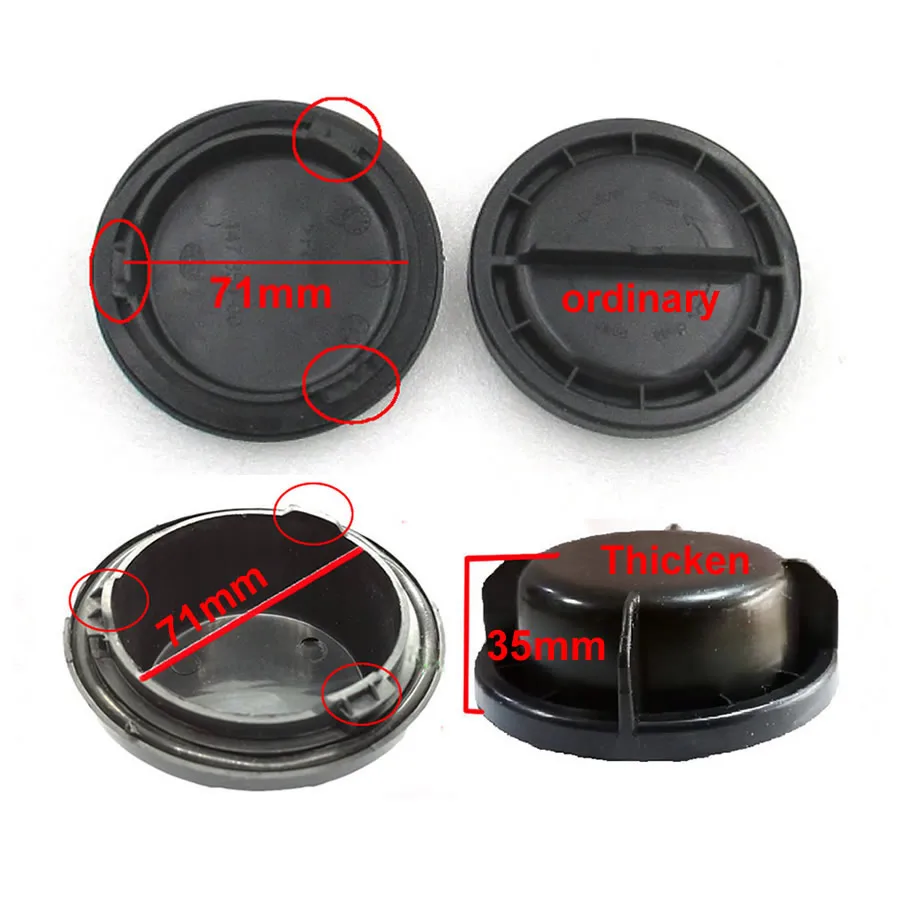 Tampa contra poeira alongada para farol Jeep Compass, tampa de vedação traseira, farol de feixe alto, 2017-2021, 71mm