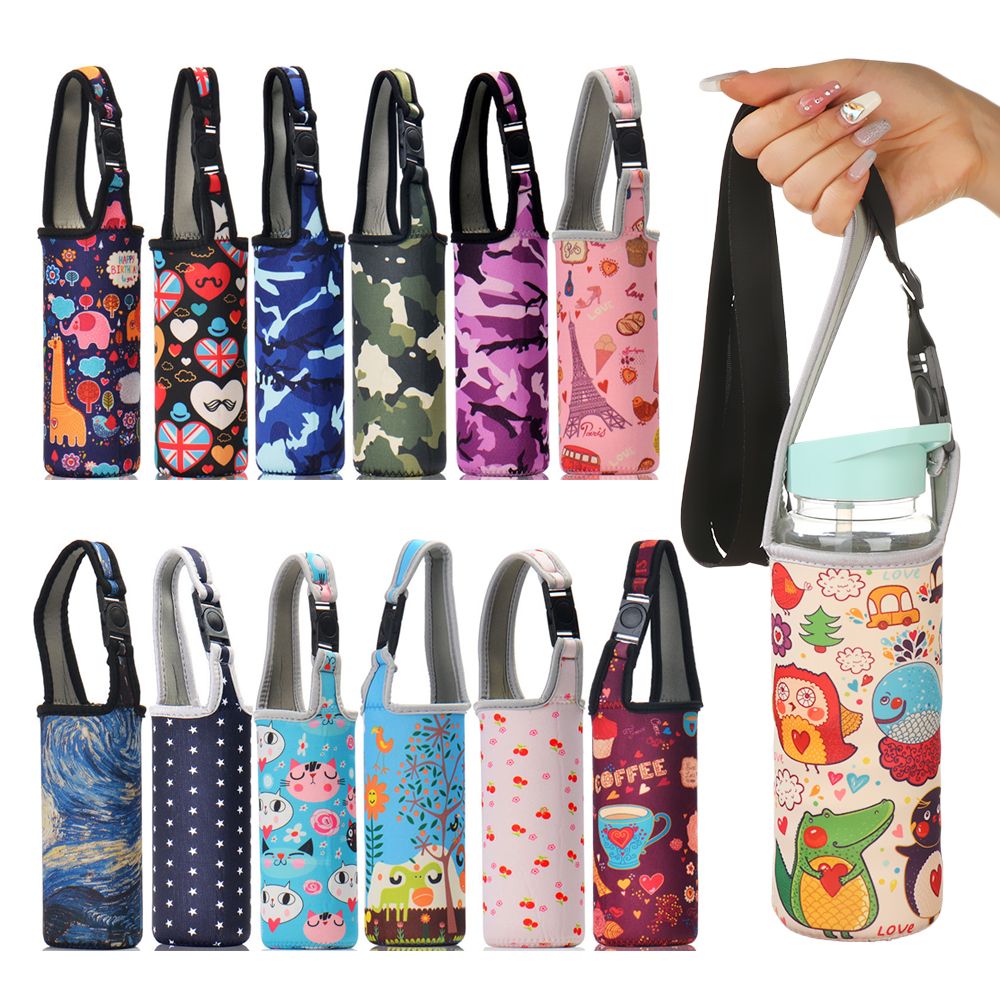 1PC przenośna sportowa butelka na wodę pokrywa izolator rękaw torba Case etui butelki kubek etui Camping Drinkware akcesoria