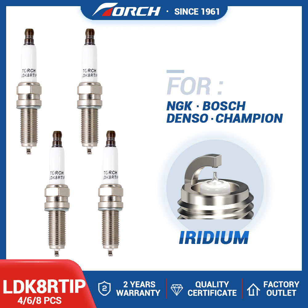 4-8PCS Iridium Candle TORCH LDK8RTIP F4J16-3707010AB F4J16-3707010AC Replace for Denso SXU22HDR8 Champion RER6WYPB YR5NI332S