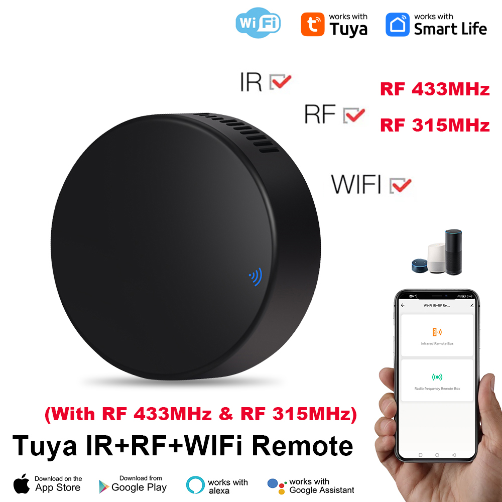 Tuya-インテリジェントな家のエアコン,リモコン付き,wifi,Alexa, Google Home, 433mhz,315mhz