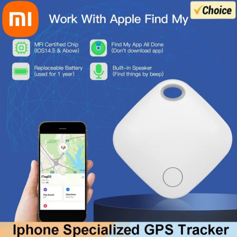 Xiaomi-Traceur GPS intelligent, fonctionne avec Apple Find My Andrea ITag, dispositif de rappel anti-perte, localisateur MFI, clé de voiture, animaux de compagnie, enfants, PK Airtag
