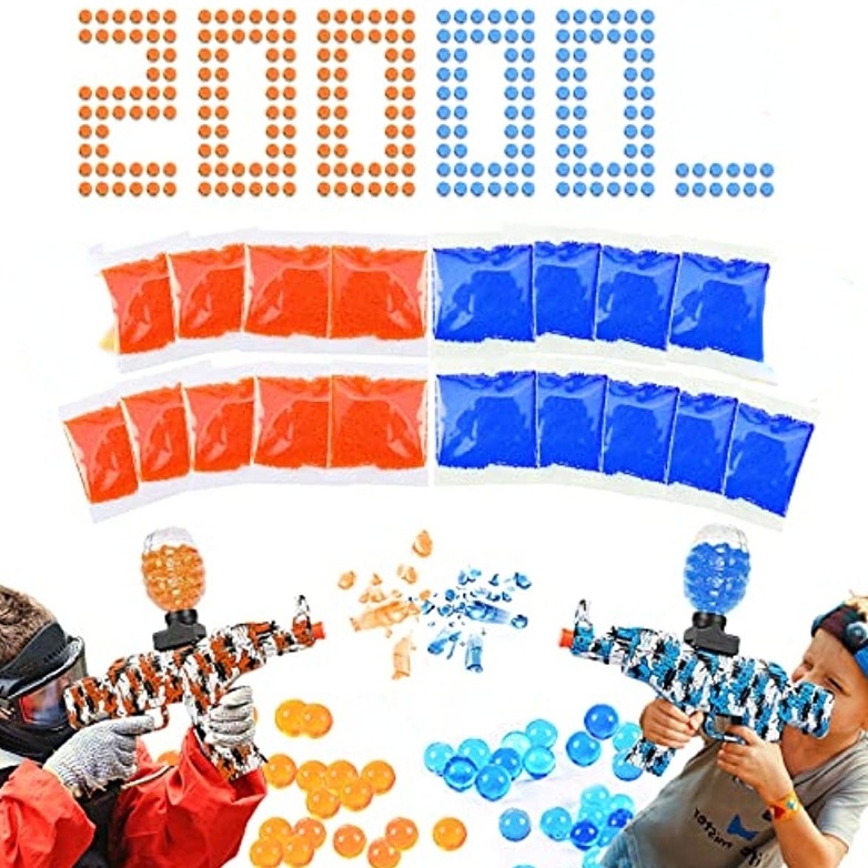 20.000 contas mágicas de água do solo de cristal para crianças, flores que crescem em bolas de hidrogel, lamas domésticas, orgiz, pérolas vermelhas e azuis, acessórios diy