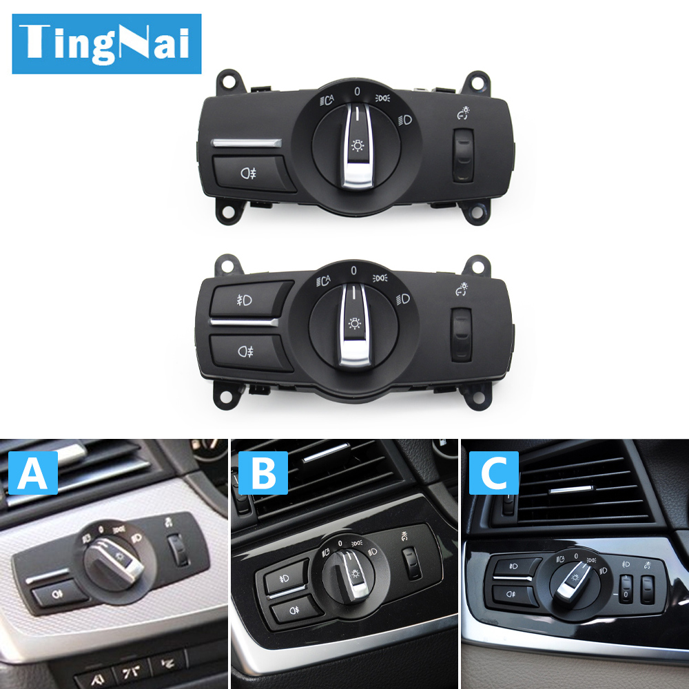 Car Headlight Headlamp Switch Control Assembly For BMW 5 6 7 X3 X4 F10 F11 F06 F12 F01 F02 F07 F25 F26 61319192744,61319204067