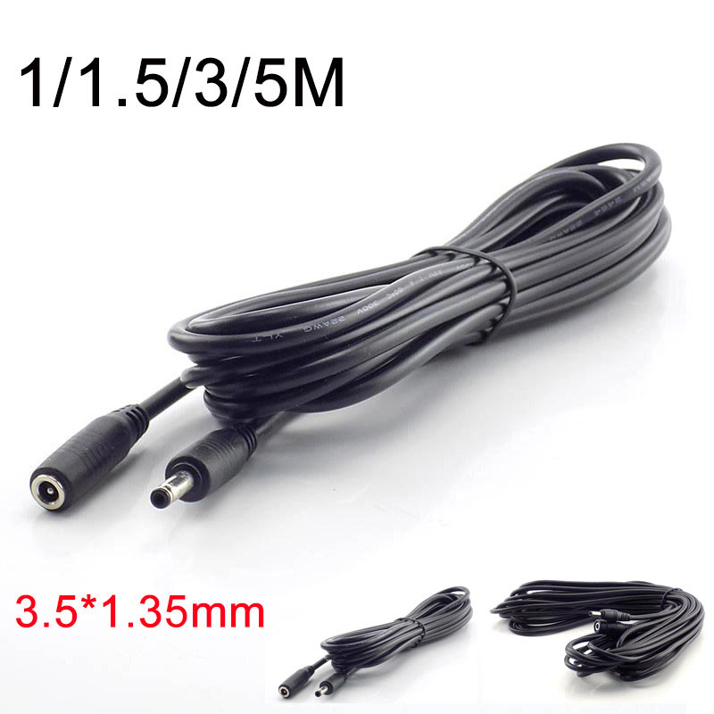 1/3/5M DC Man Vrouw 5v 12v 24V voeding Kabel Verlengsnoer Adapter 3.5mm x 1.35mm Connector voor CCTV Security Camera