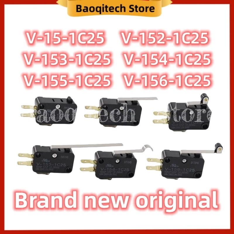 Brandneuer originaler 15A Mikroschalter V-15-1C25 V-152-1C25 V-153-1C25 V-154-1C25 V-155-1C25 V-156-1C25 FÜR Original OMRON