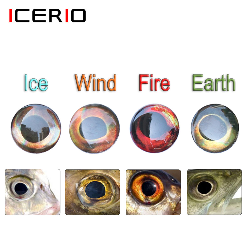 ICERIO 100 шт. голографические 3D 4D рыбьи глаза для завязывания мух стример мухи наживка деревянные пластиковые приманки приманки для морской рыбалки