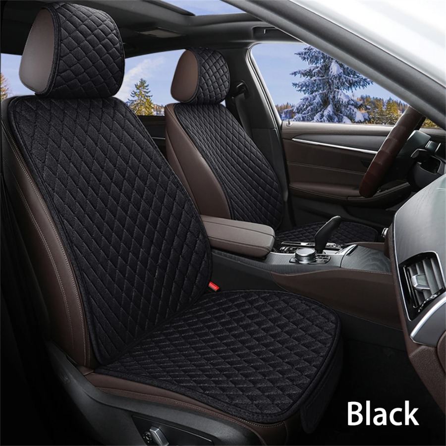 ผ้าลินินรถยนต์สําหรับ All Seasons Premium Flax เบาะนั่งรถยนต์ Non-SLIP Protector Universal เหมาะกับรถบรรทุก Van SUV ส่วนใหญ่