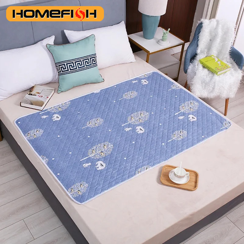 Protector de Colchón Lavable HOMEFISH para Bebés y Niños Pequeños, con Diseño de Dibujos Animados, Transpirable, para Cama y Pañales