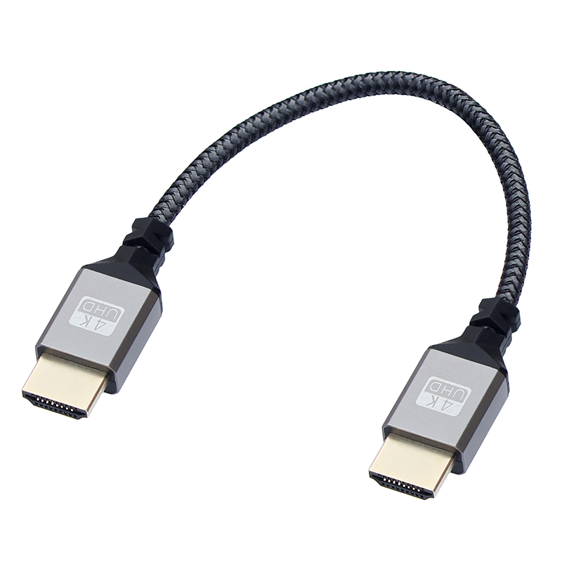 Kabel Kompatibel HD 30Cm V2.0 4K Kabel Konektor Pendek Berlapis Emas Pria 1080P untuk Kotak TV Monitor Komputer