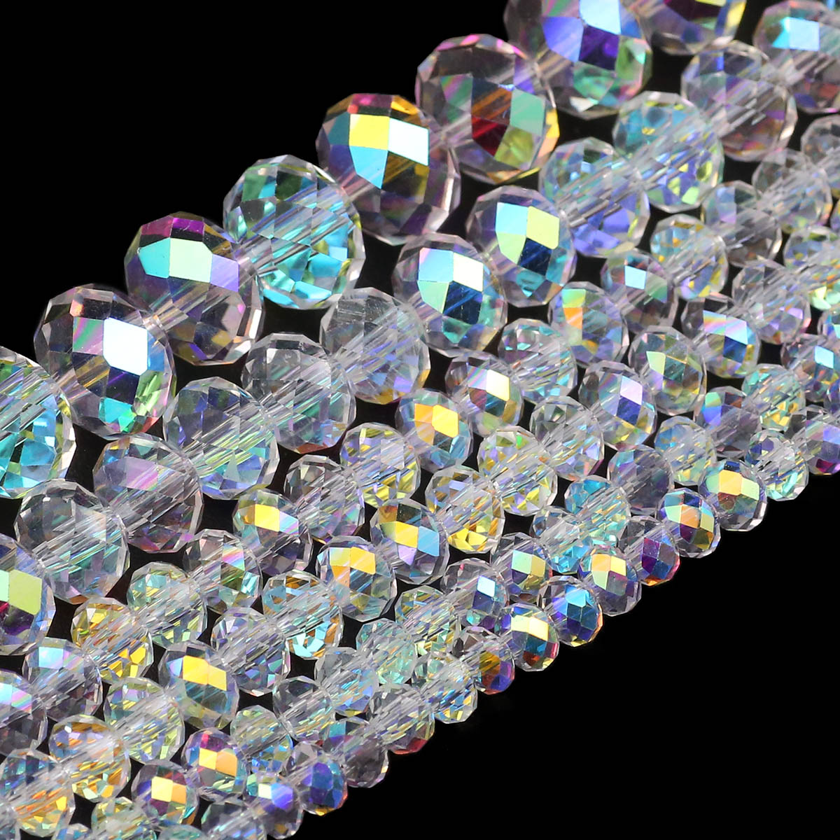 Witte AB Oostenrijkse Kristalglas kralen Transparant Gat Losse kralen Voor DIY Armband Sieraden maken Handwerkbenodigdheden