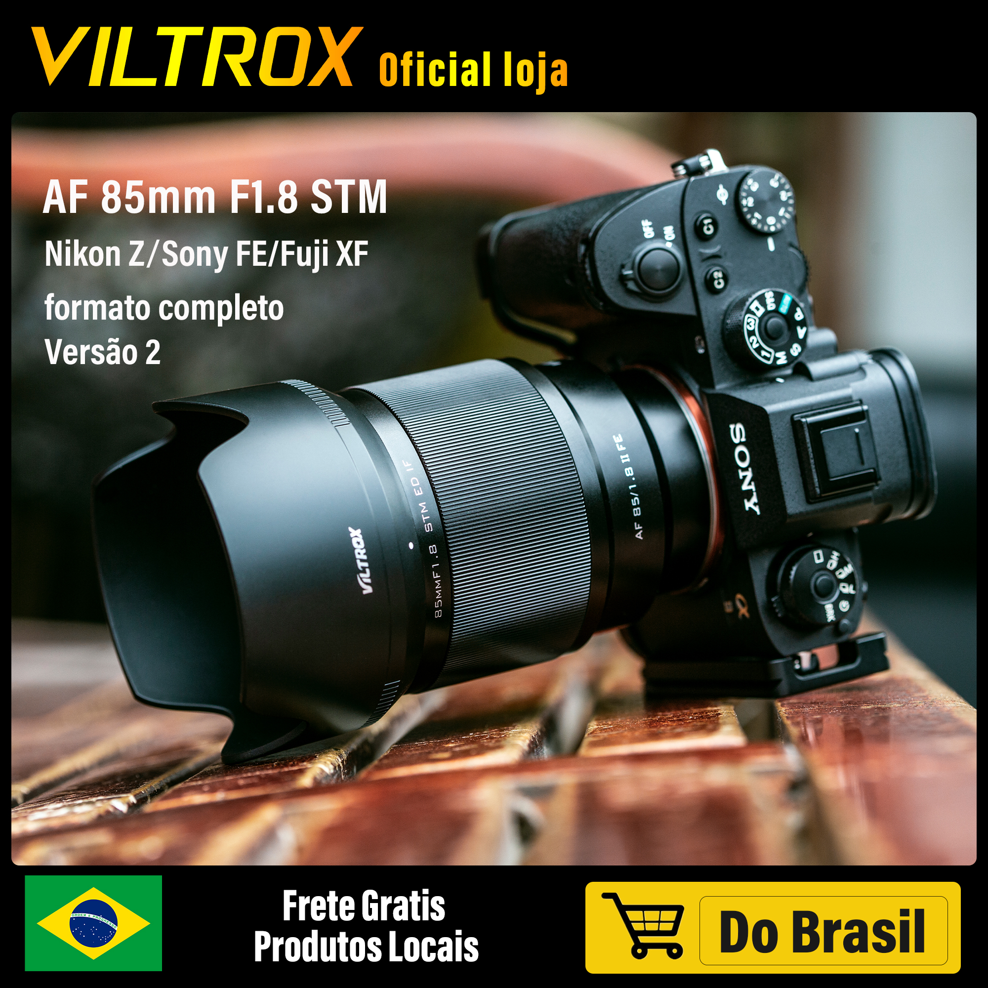 Объектив VILTROX 85mm F1.8 для полнокадровых камер, автофокус, портретный, с большой апертурой, для Sony FE Mount