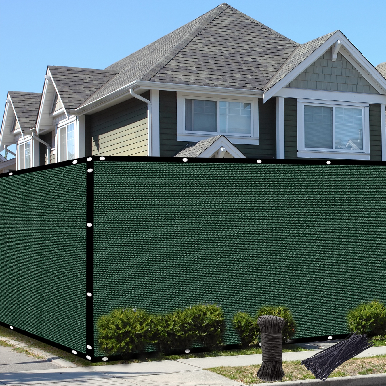 6' x 50' privacy screen, Outdoor Backyard sunshade windshield fence, Privacy fence screen, outdoor windscreen covered privacy