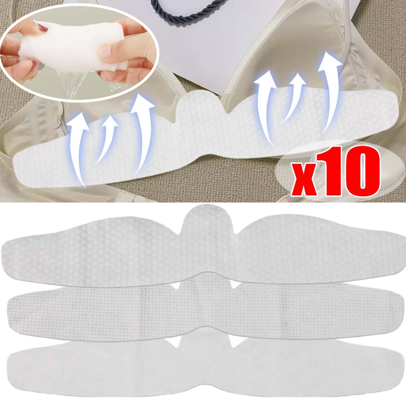 1-10Pcs Sweat Proof Bra Liners Disposable Non Woven Pads for Gym Work Comfortable Invisible Protection Anti Moisture Underwear