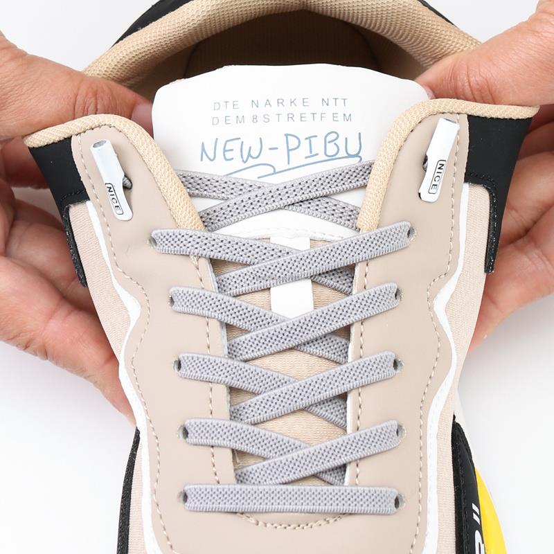 แฟชั่นไม่มี Tie Laces รองเท้ายืดหยุ่น Tali Sepatu Kets Tali Sepatu Ceper ไม่มี Ties เด็กผู้ใหญ่ Quick รองเท้ายางสำหรับรองเท้า