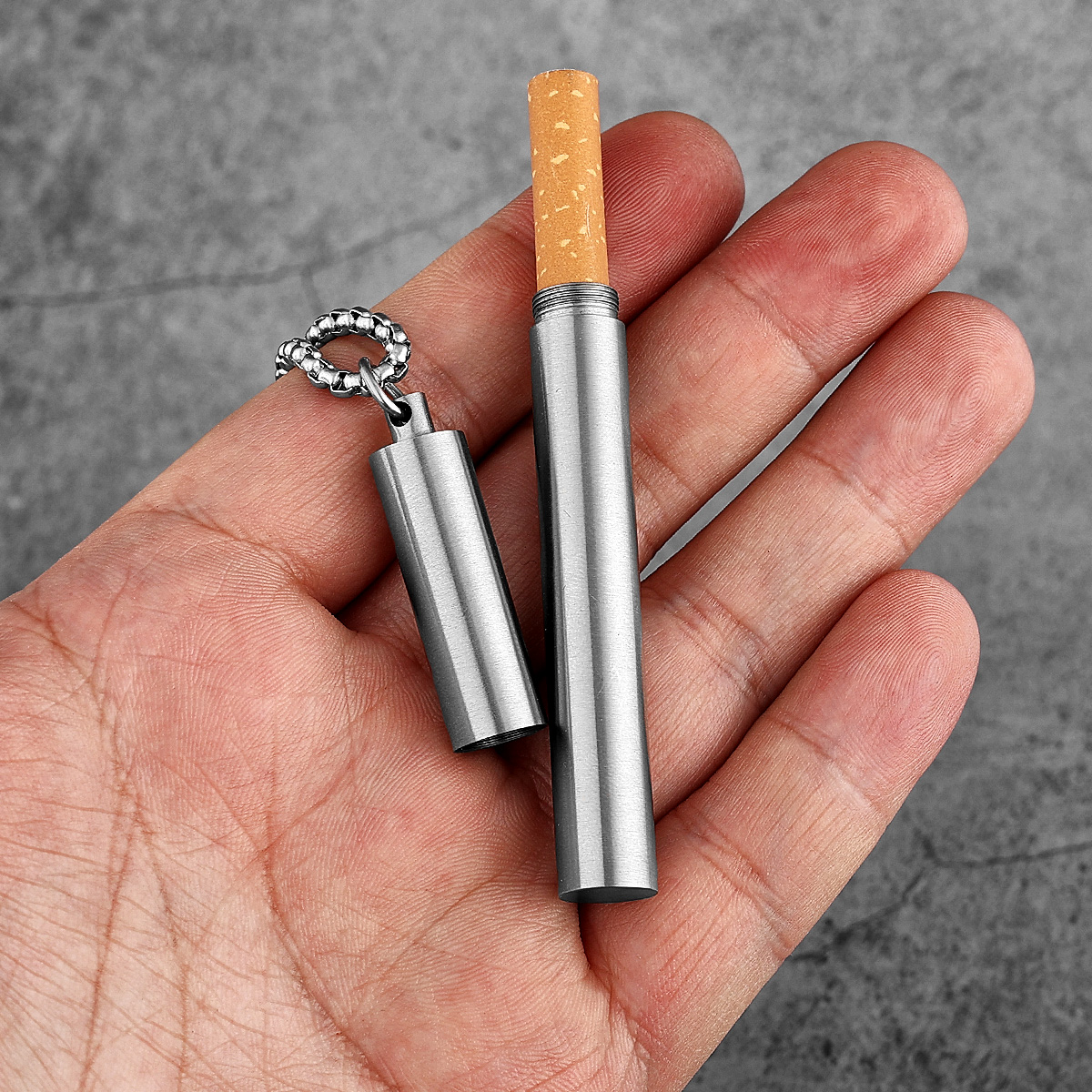 Letzte Zigarettenetui Edelstahl Männer Frauen Halsketten Anhänger Kette Einzigartige Punk Trendy Schmuck Kreativität Geschenk Großhandel
