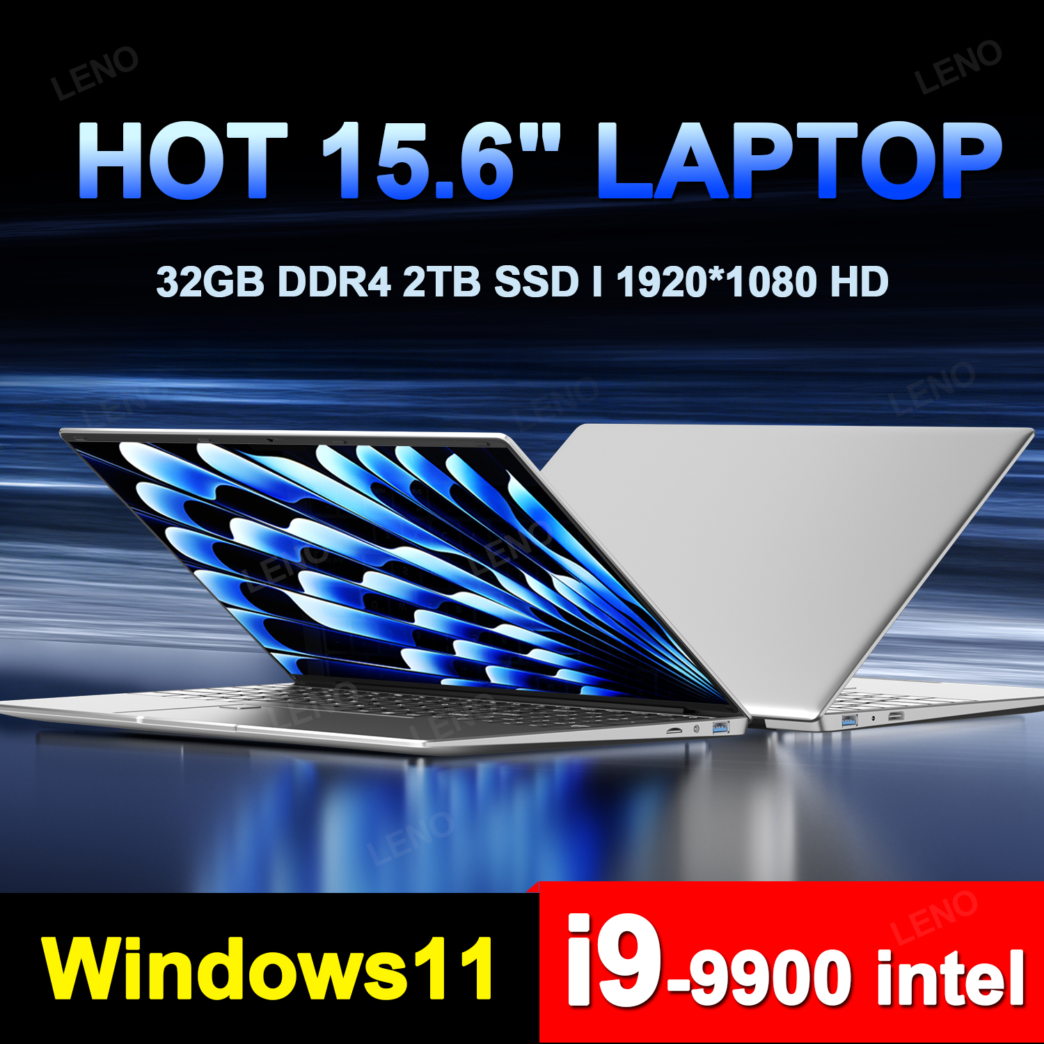 Caliente 15,6 "portátil Intel Core i9 9900 32GB 2TB 1920*1080 HD Windows 11 ordenador para juegos PC Gamer Oficina Ultra delgado Notebook