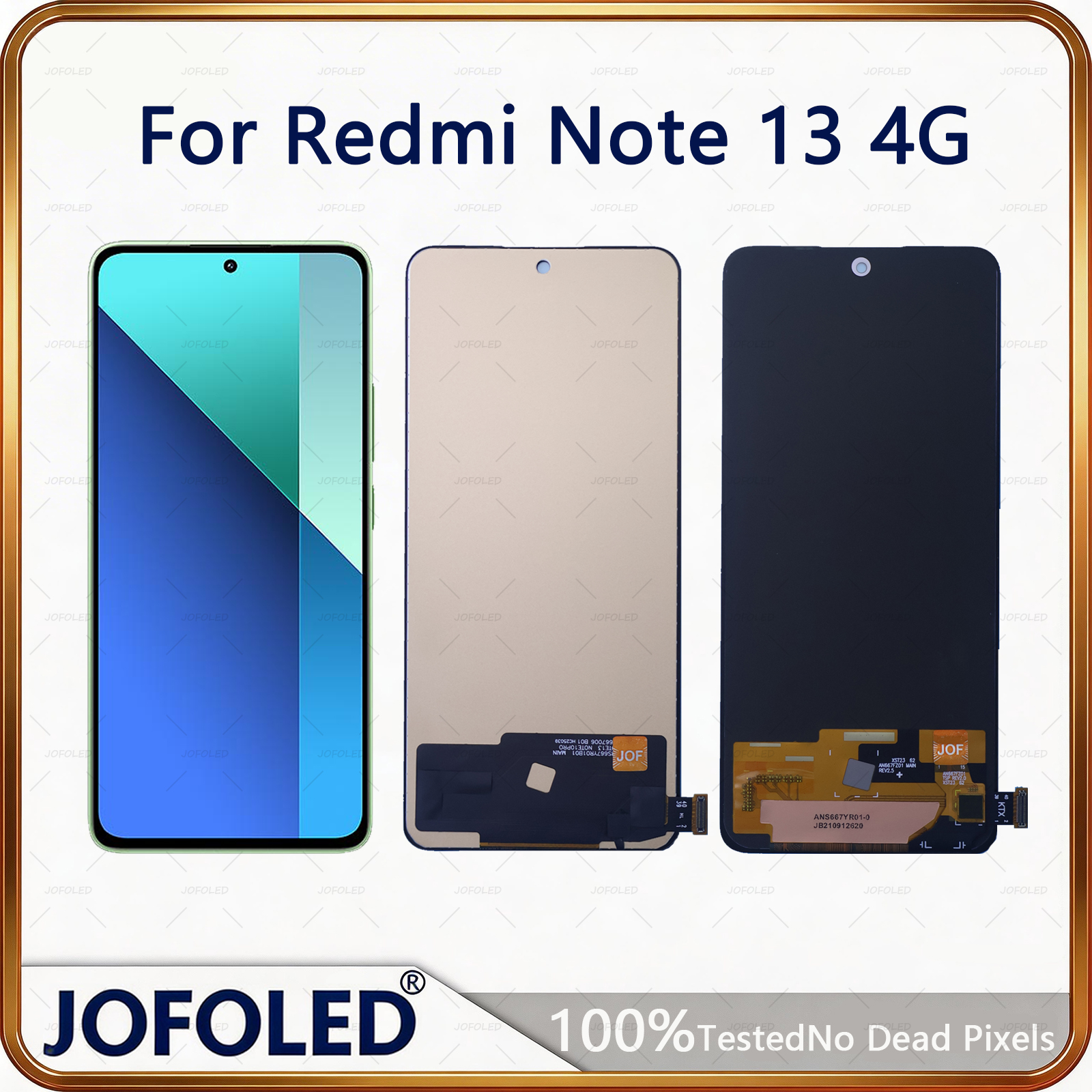 AMOLED-дисплей для Xiaomi Redmi Note 13 4G, сенсорный экран в сборе, запасная часть для замены дисплея Redmi Note 13 4G