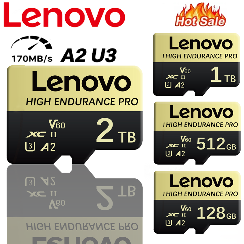 Карта памяти Lenovo 2TB SD 1TB 512GB 256GB A2 U3 Micro TF SD-карта 128GB Высокоскоростная MLC TF-карта для Nintendo Switch Ps4 Games
