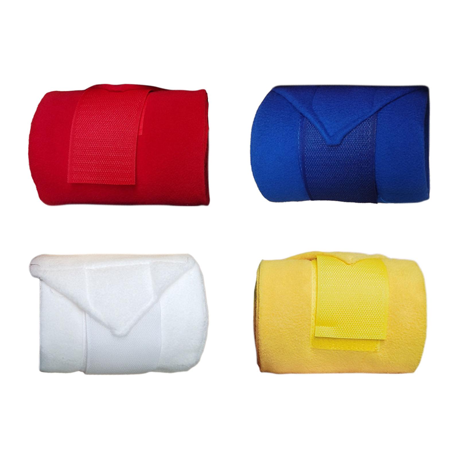 4 piezas de envolturas para piernas de caballo, envolturas de protección para piernas, vendaje para mallas de caballo, vendajes de lana, protectores de piernas, envolturas para piernas para entrenamiento de carrera