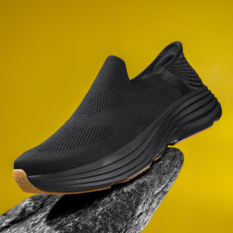 Fitville Wide Herren-Slip-On-Wanderschuhe, leichte, atmungsaktive Outdoor-Freizeitsport-Laufschuhe, Turnschuhe für geschwollene Füße