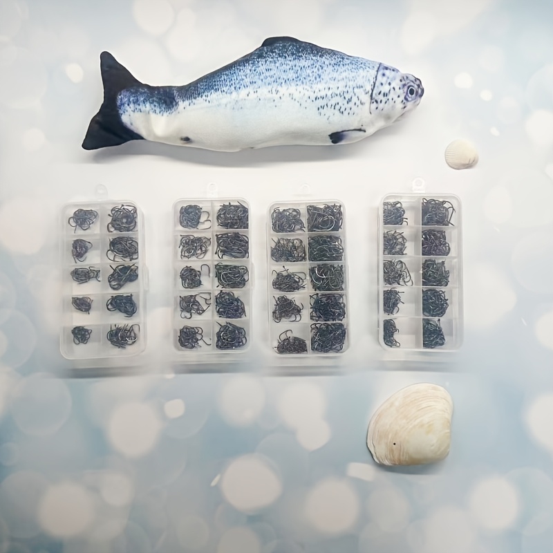 200-500 pçs conjunto de gancho de peixe de aço de alto carbono afiado durável espinho gancho de peixe rocha acessórios de equipamentos de gancho de peixe