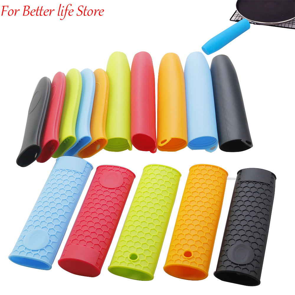 1PCS Silikon Topf Griff Abdeckung Isolierung Abdeckung Küche Werkzeuge Silikon Isolierung Topf Griff Abdeckung Anti Slip Topf Griff Abdeckung