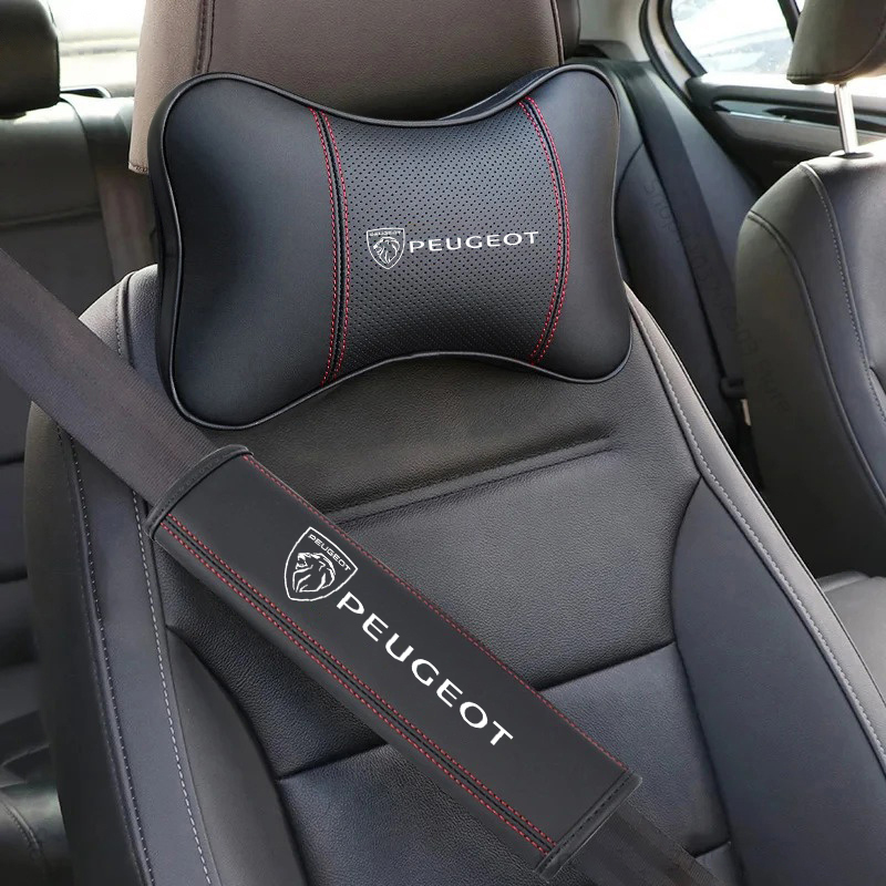 รถที่นั่งคอหมอน Headrest Protector ไหล่สําหรับ Peugeot 107 206 307 308 4008 207 3008 208 407 508 อุปกรณ์ตกแต่งภายใน