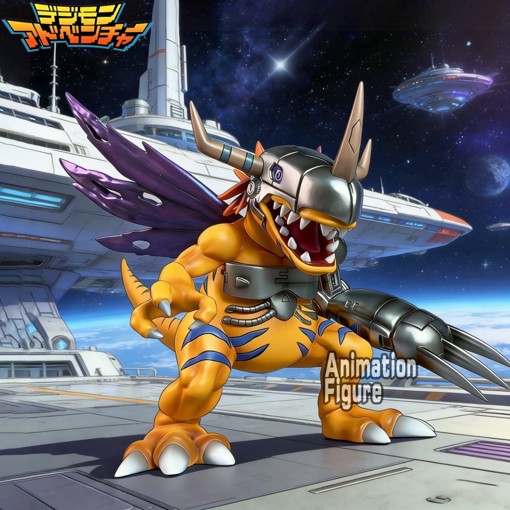 Фигурка Digimon Adventure 19 см: Металлический Греймон, коллекционная статуэтка из ПВХ, настольное украшение, модель, игрушка, подарок