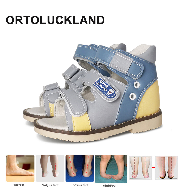 Ortoluckland-幼児用の整形外科用フラットフィートシューズ、男の子と女の子用の夏用シューズ、アーチサポート、新しい子供用サンダル、サイズ20〜33