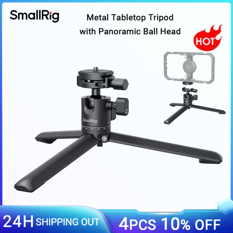 Trépied de table en métal SmallRig avec plaque à dégagement rapide arca-swiss et rotule panoramique pour Smartphones avec caméra d'action DSLR 4630