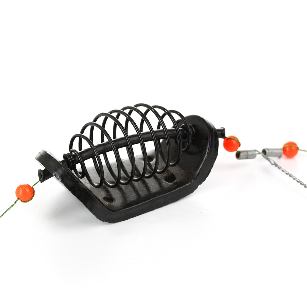 Gaiola de Isca para Pesca de 20-100g em Aço Inoxidável com Girador e 3 Ganchos de Linha, Alimentador para Pesca de Carpa, Acessórios e Ferramentas de Pesca