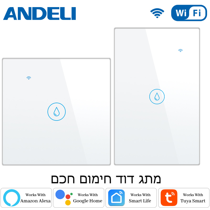 ANDELI-interruptor inteligente WiFi para calentador de agua, dispositivo con Control por voz, compatible con Smart Life, Tuya, Alexa, Echo y Google Home, 20A, 4400w