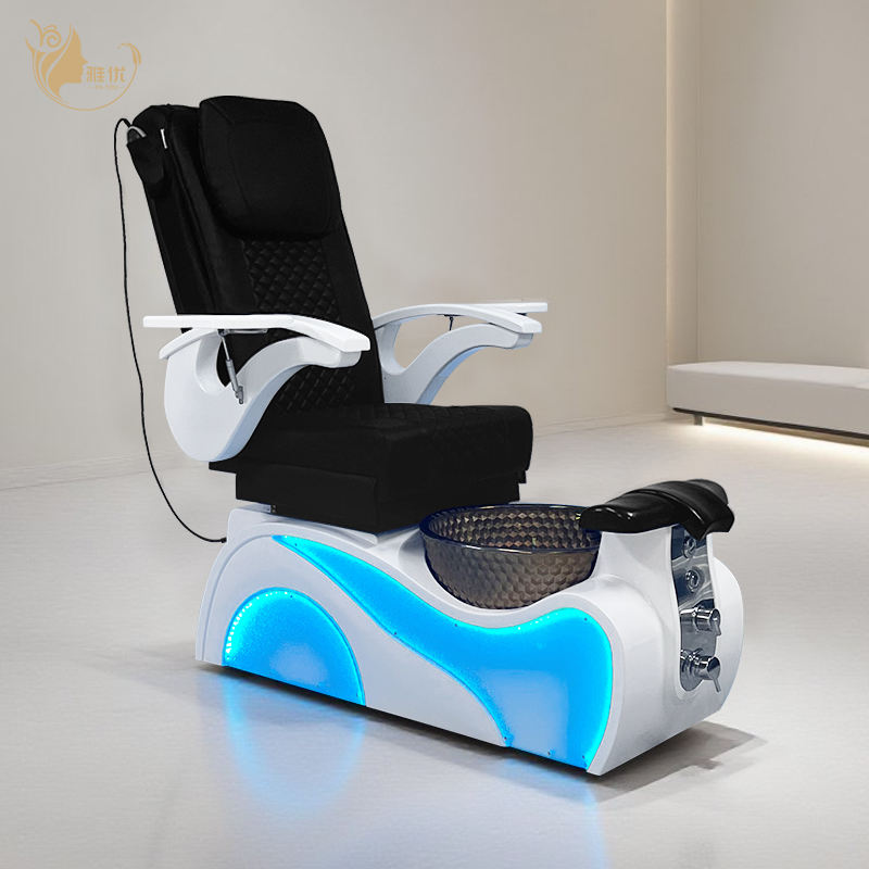 Luxe elektrische pedicure stoel, voetenspa massage, LED verlichting, nagelsalon beauty apparatuur, meubilair