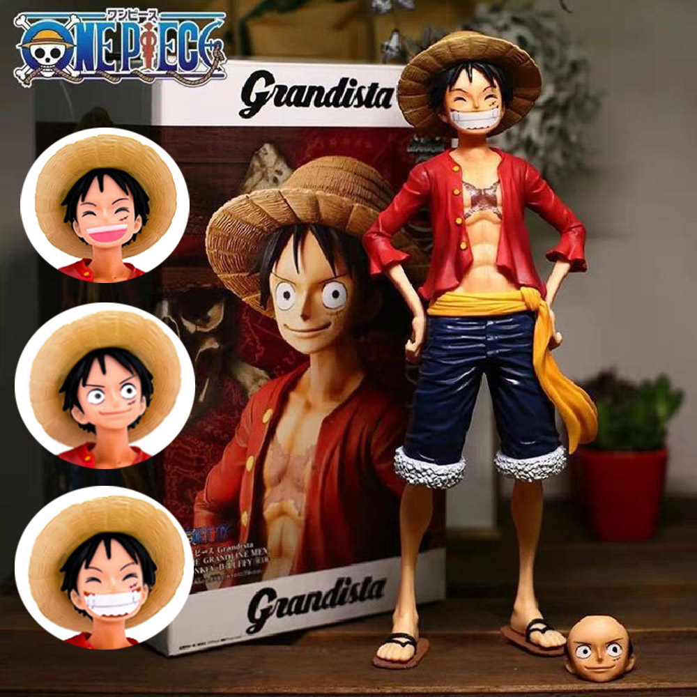 ร้อน 28Cm One Pieceอะนิเมะรูปมั่นใจยิ้มLuffyสามรูปแบบเปลี่ยนตุ๊กตาActionตุ๊กตาของเล่นชุด