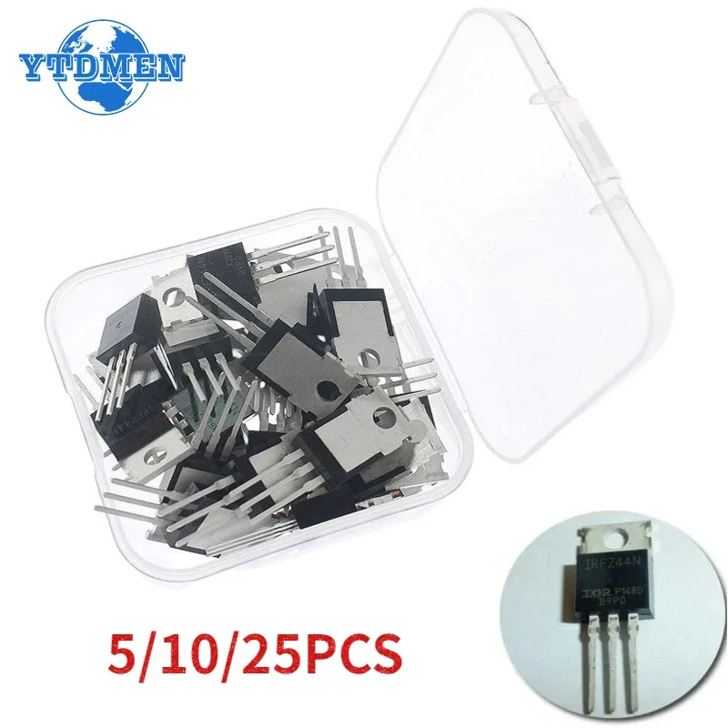 5/10/25PCS Mosfet IRFZ44N TO220 Transistor Kit IRFZ44NPBF TO-220 High Power Transistors IRFZ44 49A 55V Veldeffecttransistor