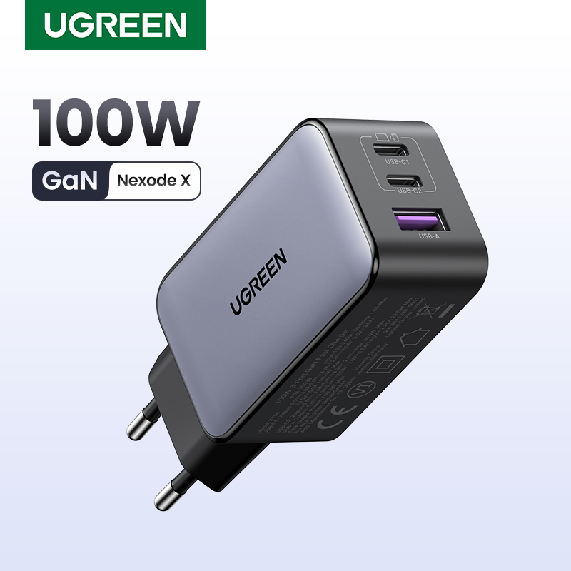 UGREEN-Chargeur rapide GaN, 100W, PD, USB C, QC4.0, 3.0, Macbook Pro, ordinateur portable, tablette, iPhone 15, 14, 13 Pro