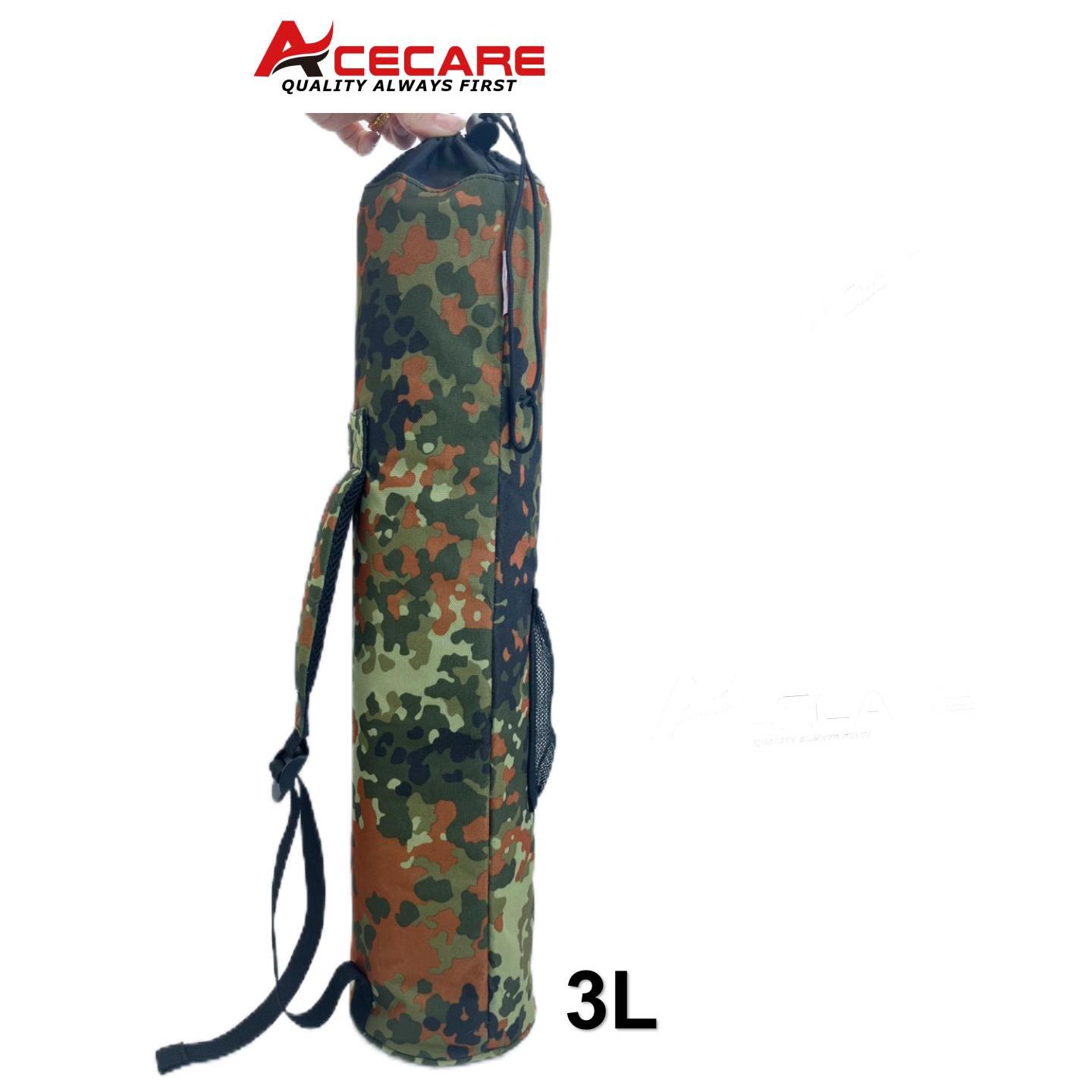 ACECARE Mochila cilíndrica de fibra de carbono de alta presión de 3L, funda protectora, bolsa portadora de cilindro de tanque