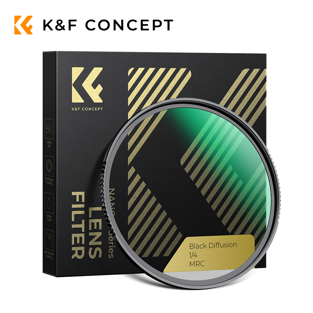 K&F Concept Nano-X Series Black Mist 1/4 1/8 Filtr Black Mist Dyfuzyjny Filtr Black Mist 37/40.5/43/46/49/52/55/58/62/67/72/77/82mm