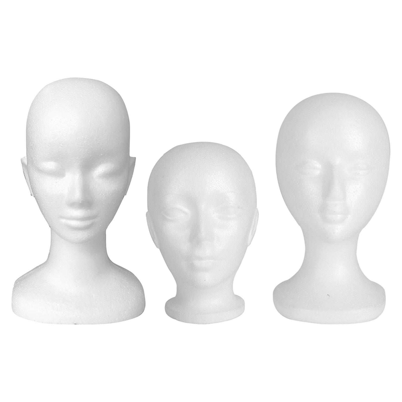 Soporte de cabeza de maniquí, modelo bufanda, exhibición de joyería, cabeza de maniquí, peluca para auriculares, gafas de sol, barbería