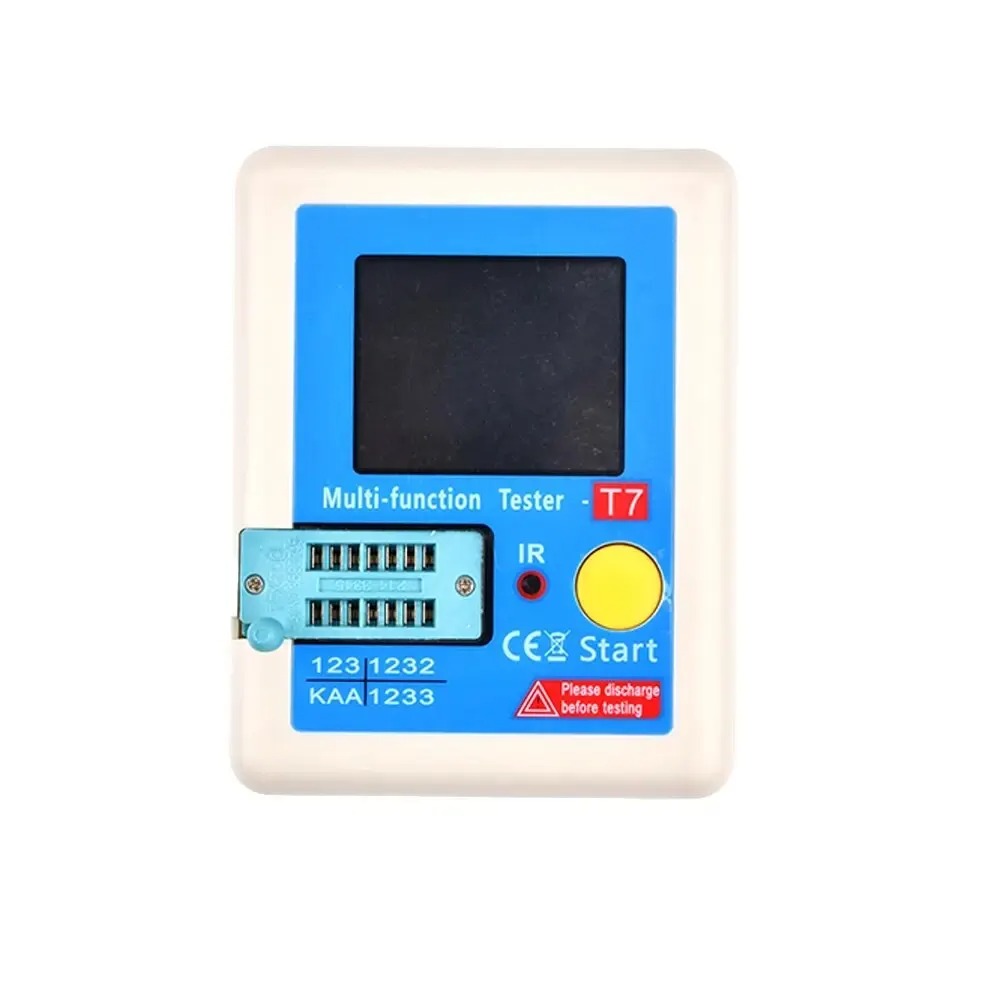 Multímetro Probador de Transistores LCR-T7 con Pantalla TFT a Color para Diodos, Triodos, MOS/NPN/PNP, Capacitores, Resistencias y Transistores